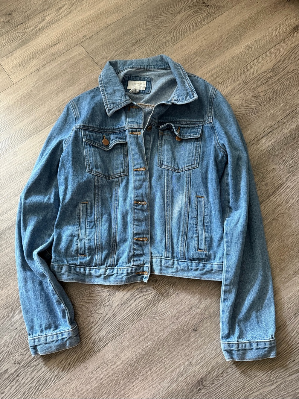 Forever 21 Light Blue Denim Jean Jacket